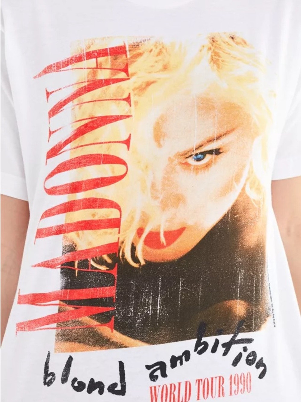 Vintage Madonna Blond Ambition Graphic Tour Tee - White